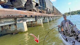 Fishing A SECRET Railroad Road Bridge - Small Spots Can Hold BIG Fish!