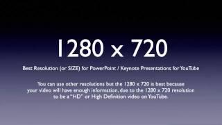 HD Resolution For YouTube Is 1280x720