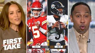 FIRST TAKE | "No way Steelers can stop Mahomes!" - Kay Adams CLAIMS Chiefs will sink Russell Wilson