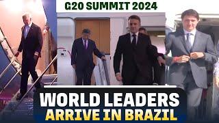 Leaders of US, France, China, Canada, Russia and Argentina land in Rio for G20 Summit