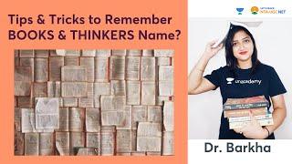 Tips & Tricks to Remember BOOKS & THINKERS Name?  | NTA UGC NET -JRF 2022 | Dr. Barkha