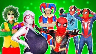 SUPERHERO's ALL STORY || KID SPIDER MAN Rescuing Pregnant Spider Girl (Special Action) + MORE