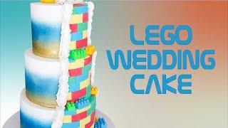 Half Elegant Half Leggo Wedding Cake- Rosie's Dessert Spot