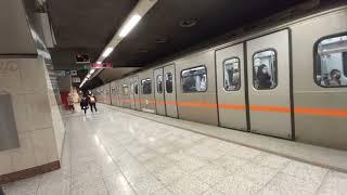 Athens Metro: Airport Train departing at Monastiraki Station