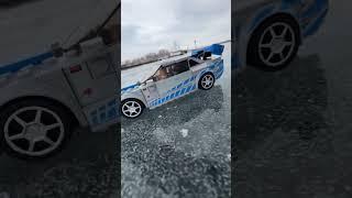 Haters will say it's real  | car drift on snow | #shorts #hotwheels