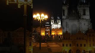 Prague's old town square is magical at night~