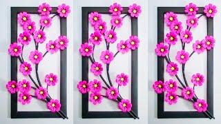 Hiasan Dinding dari Kertas | Cara membuat bunga dari kertas origami | Wall Hanging Paper Crafts