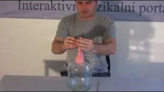 A balloon in a bottle - physics experiment