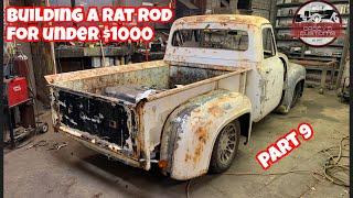 BUILDING A HOT ROD FOR UNDER $1000 DOLLARS! PART 9! HOW TO BUILD A RAT ROD ON A SUPER CHEAP BUDGET!!