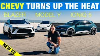 Chevy Blazer EV vs. Tesla Model Y vs. Hyundai Ioniq 5 | Electric SUV Comparison Test