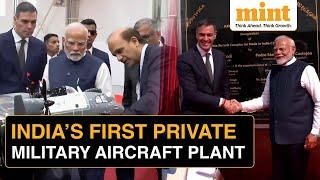 India’s 1st Private Military Aircraft Plant | Tata-Airbus C295 Plant Opened By PM Modi, Spanish Prez