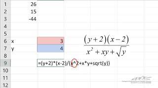 Excel Syntax and Order of Operations