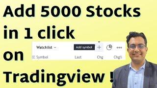 Add 5000 Stocks in 1 click in Tradingview !  #tradingview  how add watchlist Options Trading Classes