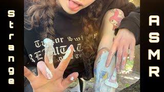 Unusual ASMR ( Shaving in the Woods + Tattoo Tracing, No Talking, Random/Chaotic, Lofi )