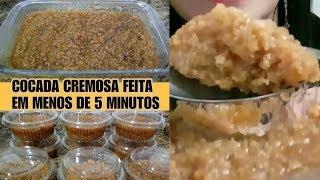 EM 5 MINUTOS COCADA CREMOSA FEITA NA PANELA DE PRESSÃO, FAÇA E VENDA NO POTE COCADA DE COLHER