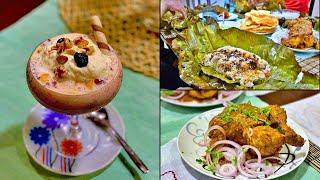 My cousin came over for lunch| | Royal Falooda with Home made ice-cream | Prawns Pothi Biriyani