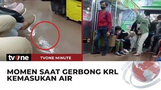 Penumpang KRL Angkat Kaki saat Genangan Air Membasahi Lantai Gerbong | tvOne Minute