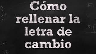 9. Cómo rellenar la letra de cambio. Ejemplo modelo español