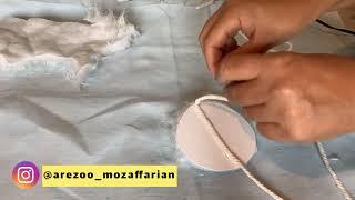 آموزش كمربند پرده خياطي آسان ، هنر در خانه آينه و پنجره خانم خونه cucire tailoring home easy learn