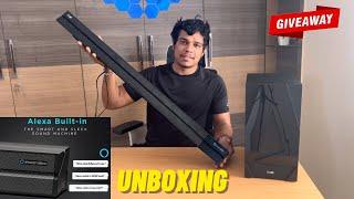 Unboxing boat Aaupera 120W soundbar with alexa built in | smart soundbar | giveaway!!!