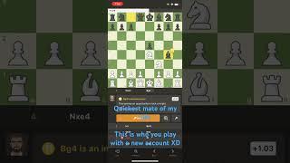 Games on a new low ELO account #chess #checkmatevideos