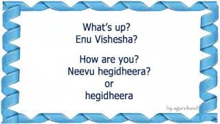 Learn Kannada through English - General Conversation