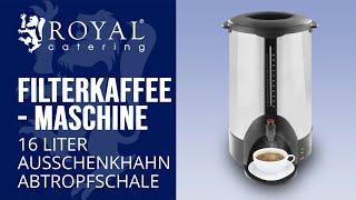 Filterkaffeemaschine Royal Catering RCKM-20 | Produktpräsentation