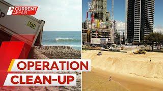 The race to rebuild Gold Coast beaches in time for Easter visitors | A Current Affair