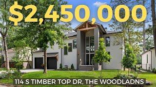 $2,450,000 MODERN LUXURY home in The Woodlands TX - Tour a NEW Construction home in The Woodlands TX