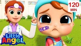 Oh No! Baby's First Boo Boo  Bingo and Baby John | Little Angel - Nursery Rhymes and Kids Songs