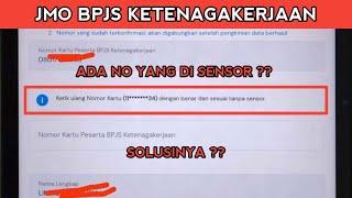 ADA NO BPJS KETENAGAKERJAAN YANG DI SENSOR PAS PENGKINIAN DATA || JMO BPJS KETENAGAKERJAAN