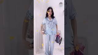 Bộ pijama Lụa Satin in 3D , size L - 2XL , Tay Dài Tay Ngắn