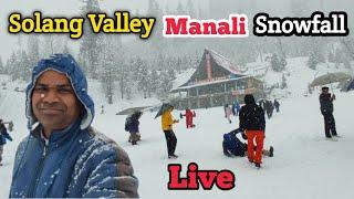 Live Solang Valley Manali snowfall 2024, Himachal Pradesh / Heavy snowfall in Manali