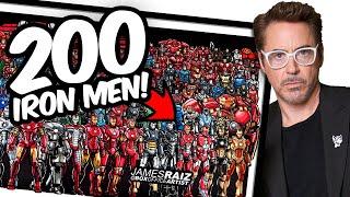 Drawing 200 IRON MAN SUITS in 1000 MINUTES?? 1000 Min | 100 Min | 10 Min | 1 Min & 10 Sec Challenge!