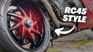 VFR 800 Mod: Rocket Ron Replica Wheel Nut Install 