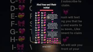 Find Your and Their Initial #initial #crush #soulmate #shorts #tiktok #fyp