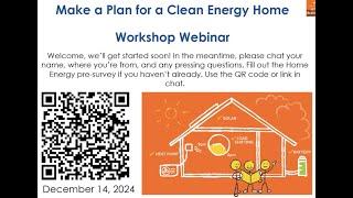 Make a Plan Workshop Webinar - Make a Plan & HEEHRA Rebates