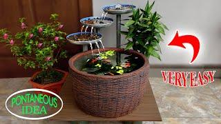 Easy DIY Waterfall Aquarium for Your Home | Amazing Ideas From Cement