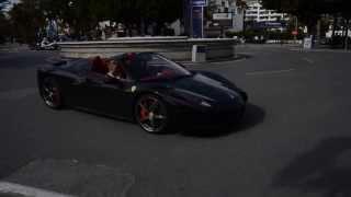 Arab Ferrari 458 Spider Black, Nice sound [HD], Good music sounds, Supercars Puerto Banús