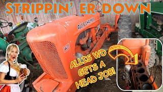 STRIPPING DOWN: Allis Chalmers WD gets a head job