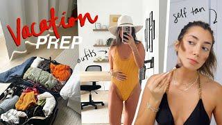 VACATION PREP VLOG: pack with me, tanning, nails + outfits!