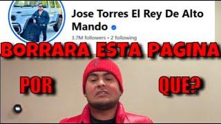 JOSE TORRES DECIDIO BORRAR su PAGINA con 3.7M de SEGUIDORES