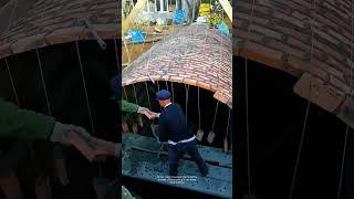 Arc Dome Brick Building Process | Good Tools and Machinery Can Increase Work Efficiency