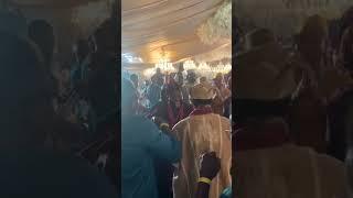 Emperor Adé plays Conga with Davido during his wedding CHIVIDO with King Sunny Ade