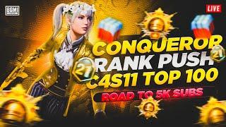 C4S11 Bgmi Conqueror Push Live | C4S11 Bgmi Conqueror Rank Push Live | Conqueror Rank Push Live Bgmi