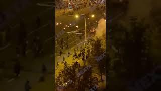 Машина протаранила группу ОМОНа в Минске