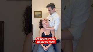 CRACKED FROM HEAD TO TOE! SUPER LOUD AND SATISFYING #asmr #satisfying #osteopath #chiropractic