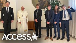 Elon Musk Meets The Pope In RARE Photo w/ 4 Of His Sons