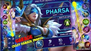 PHARSA BEST BUILD|| RANKED GAME TO MVP #mlbb #pharsa