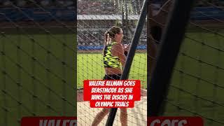 Valerie  allman goes Beastmode as she wins the discus in olympic trials #track #discus